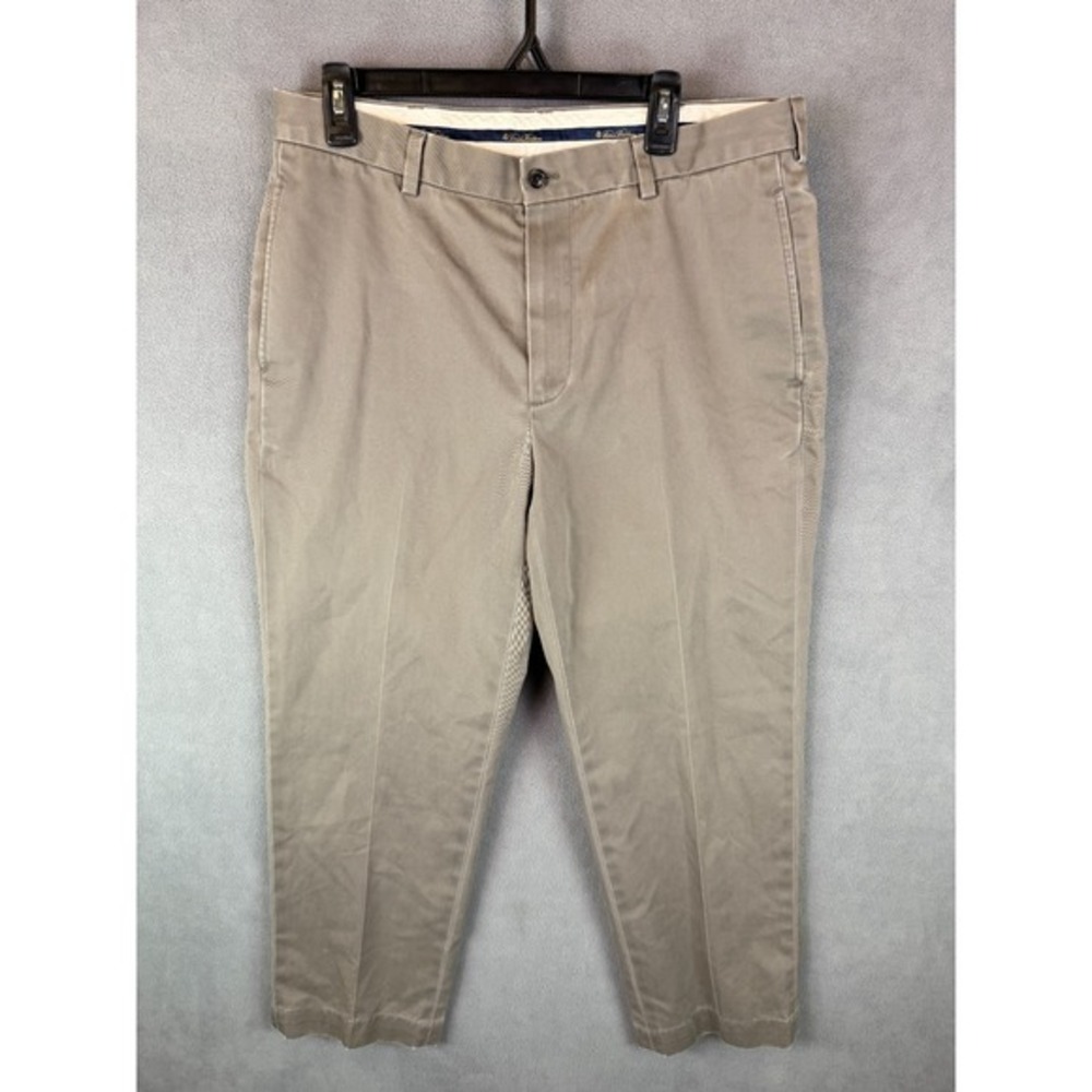 Brooks Brothers‎ Pants Mens 35x30 Green Flat Front Advantage Chino Clark Dress